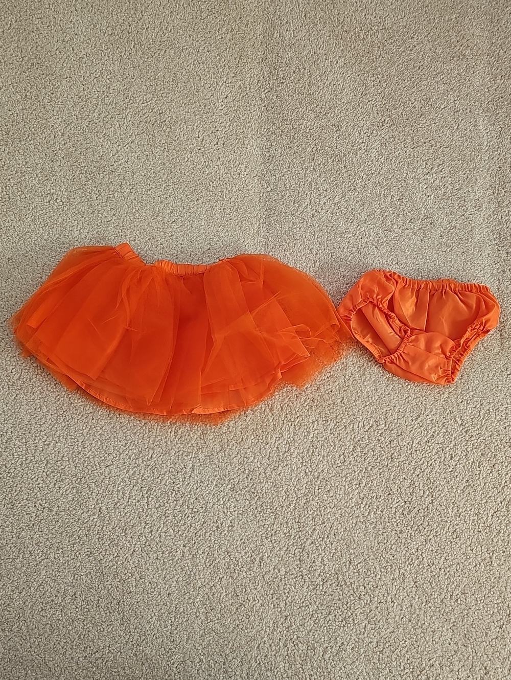 Gymboree Girls Orange Tulle Tutu Skirt with Matching Bloomers Size 18/24 Months